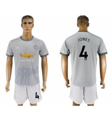 Manchester United #4 Jones Sec Away Soccer Club Jersey