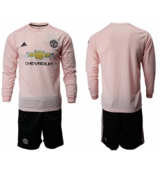 Manchester United Blank Away Long Sleeves Soccer Club Jersey
