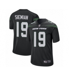 Men's New York Jets #19 Trevor Siemian Game Black Alternate Football Jersey