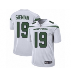 Men's New York Jets #19 Trevor Siemian Game White Football Jersey