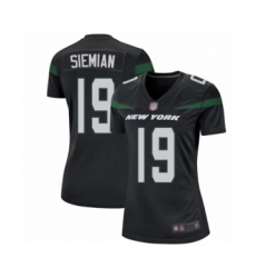Women's New York Jets #19 Trevor Siemian Game Black Alternate Football Jersey