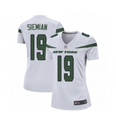 Women's New York Jets #19 Trevor Siemian Game White Football Jersey