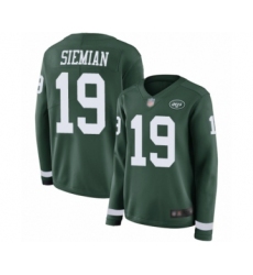 Women's New York Jets #19 Trevor Siemian Limited Green Therma Long Sleeve Football Jersey
