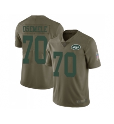Men's New York Jets #70 Kelechi Osemele Limited Olive 2017 Salute to Service Football Jersey