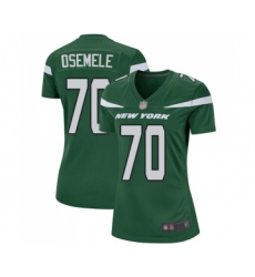 Women's New York Jets #70 Kelechi Osemele Game Green Team Color Football Jersey
