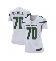 Women's New York Jets #70 Kelechi Osemele Game White Football Jersey