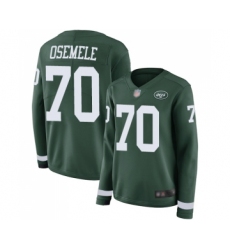 Women's New York Jets #70 Kelechi Osemele Limited Green Therma Long Sleeve Football Jersey