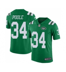 Men's New York Jets #34 Brian Poole Elite Green Rush Vapor Untouchable Football Jersey