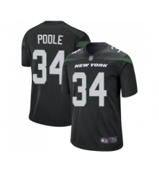 Men's New York Jets #34 Brian Poole Game Black Alternate Football Jersey