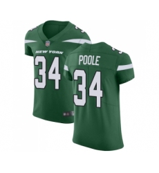 Men's New York Jets #34 Brian Poole Green Team Color Vapor Untouchable Elite Player Football Jersey