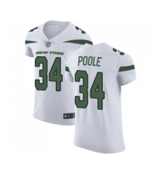 Men's New York Jets #34 Brian Poole White Vapor Untouchable Elite Player Football Jersey