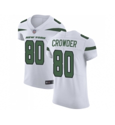 Men's New York Jets #80 Jamison Crowder White Vapor Untouchable Elite Player Football Jersey