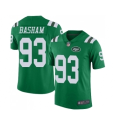 Men's New York Jets #93 Tarell Basham Elite Green Rush Vapor Untouchable Football Jersey