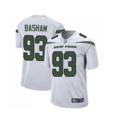 Men's New York Jets #93 Tarell Basham Game White Football Jersey