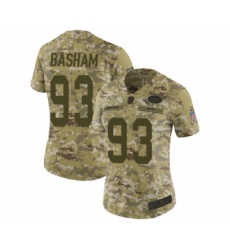 Women's New York Jets #93 Tarell Basham Limited Camo 2018 Salute to Service Football Jersey