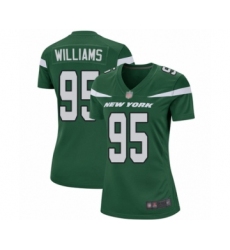 Women's New York Jets #95 Quinnen Williams Game Green Team Color Football Jersey