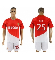 Monaco #25 Glik Home Soccer Club Jersey