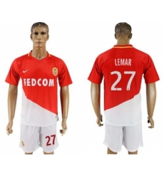 Monaco #27 Lemar Home Soccer Club Jersey