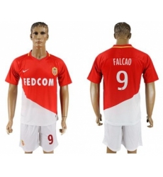 Monaco #9 Falcao Home Soccer Club Jersey