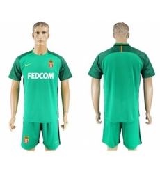 Monaco Blank Green Goalkeeper Soccer Club Jersey
