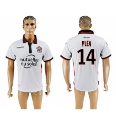 OGC Nice #14 Plea Away Soccer Club Jersey