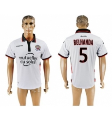 OGC Nice #5 Belhanda Away Soccer Club Jersey