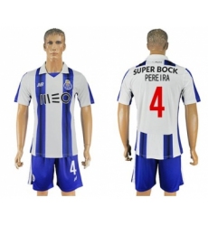 Oporto #4 Pereira Home Soccer Club Jersey
