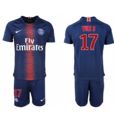 Paris Saint-Germain #17 Yuri B Home Soccer Club Jersey