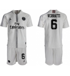Paris Saint-Germain #6 Verratti Away Jordan Soccer Club Jersey