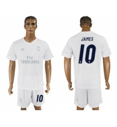 Real Madrid #10 James Marine Environmental Protection Home Soccer Club Jersey
