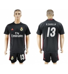 Real Madrid #13 K.Casilla Black Goalkeeper Soccer Club Jersey