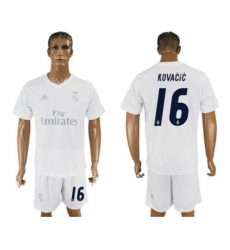 Real Madrid #16 Kovacic Marine Environmental Protection Home Soccer Club Jersey