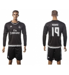 Real Madrid #19 Modric Black Long Sleeves Soccer Club Jersey