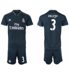 Real Madrid #3 Vallejo Away Soccer Club Jersey