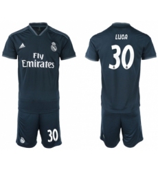 Real Madrid #30 Luca Away Soccer Club Jersey