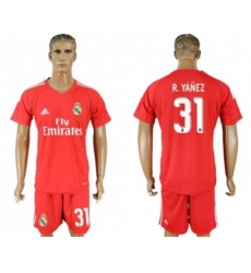 Real Madrid #31 R.Yanez Red Goalkeeper Soccer Club Jersey