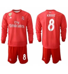 Real Madrid #8 Kroos Third Long Sleeves Soccer Club Jersey