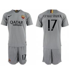 Roma #17 Cengiz Under Away Soccer Club Jersey