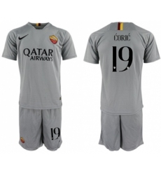 Roma #19 Coric Away Soccer Club Jersey