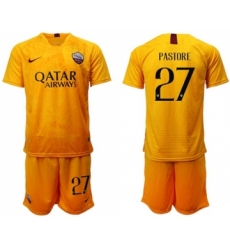 Roma #27 Pastore Third Soccer Club Jersey