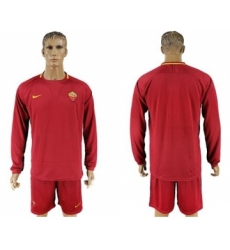 Roma Blank Home Long Sleeves Soccer Club Jersey