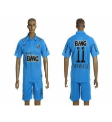 Santos #11 Neymarjr Blue Away Soccer Club Jersey
