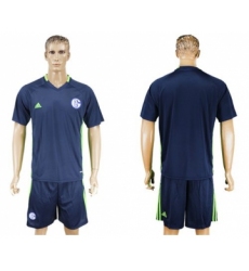 Schalke 04 Blank Blue Training Soccer Club Jersey