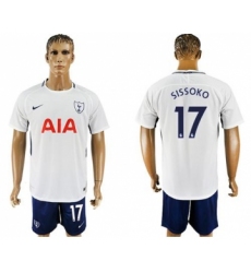 Tottenham Hotspur #17 Sissoko White Blue Soccer Club Jersey