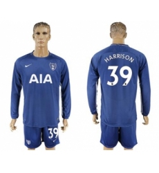 Tottenham Hotspur #39 Harrison Away Long Sleeves Soccer Club Jersey
