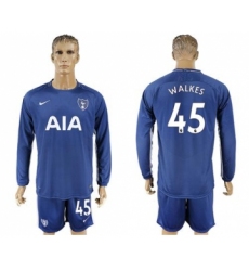 Tottenham Hotspur #45 Walkes Away Long Sleeves Soccer Club Jersey