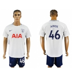 Tottenham Hotspur #46 Amos White Blue Soccer Club Jersey