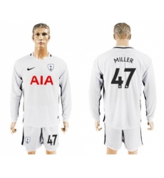 Tottenham Hotspur #47 Miller Home Long Sleeves Soccer Club Jersey