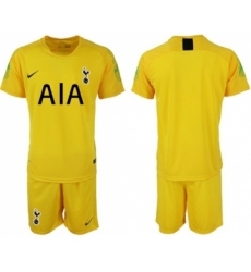 Tottenham Hotspur Blank Yellow Goalkeeper Soccer Club Jersey