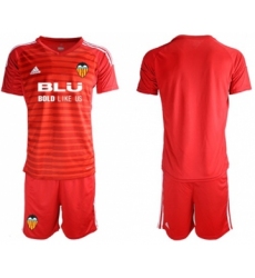 Valencia Blank Red Goalkeeper Soccer Club Jersey